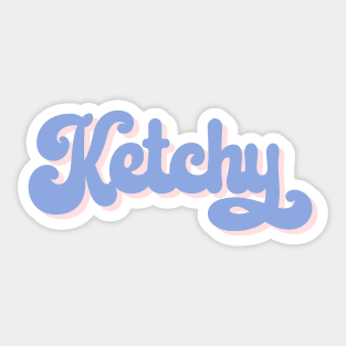 Rocket punch Ketchy typography Sticker